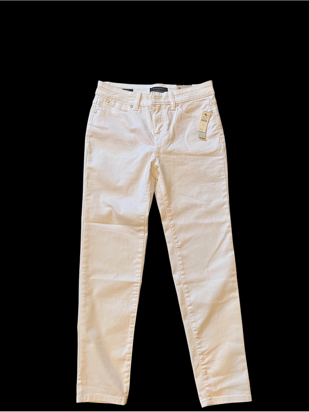 Talbots White Straight-Leg  NWT Jeans for Women size 4